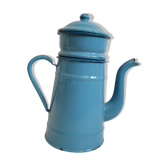 Blue enamelled coffee maker