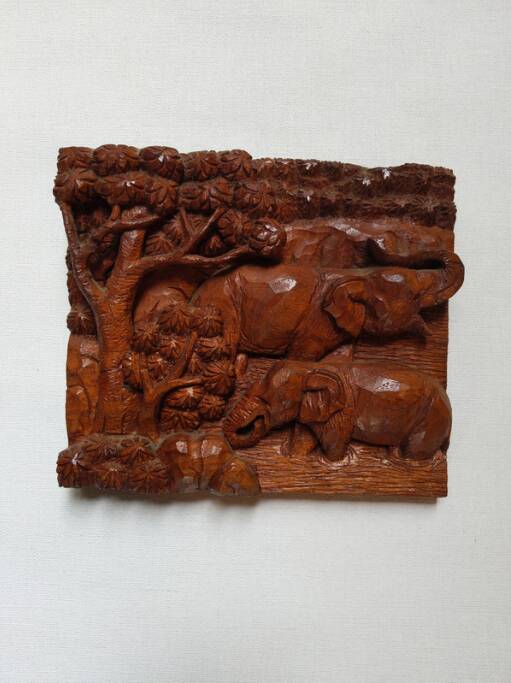 Wooden wall sculpture African art handcrafted ethnic tribal decoration
