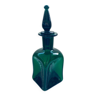 Vintage French Art Glass Decanter Bottle, 1950s