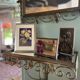 Vintage brass Deknudt mirror with shelf, 1970s