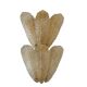 Luxury Venetian Wall Sconces in Amber "Graniglia" Leaves Murano Glass-Set o