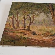 Old 19th century painting signed Jean Dufau