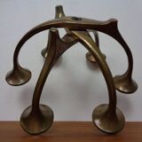 Brutalist Bronze Candleholder by Michael Harjes, 1960s