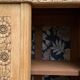 Parisian Art Deco style wardrobe in solid raw oak, 1950