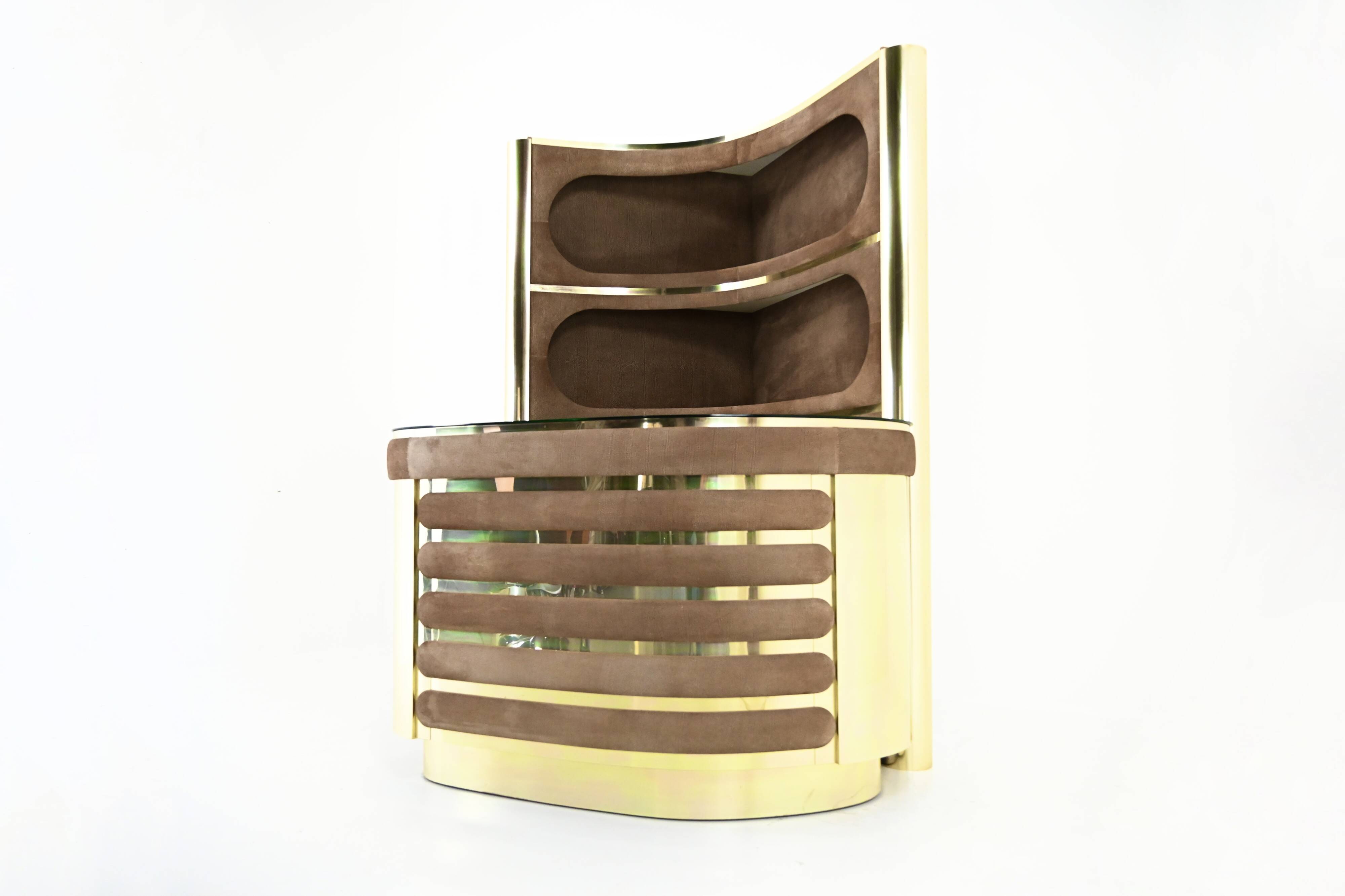 Bar set attributed to Willy Rizzo, 1970s.