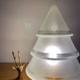 Vintage globe table lamp in frosted glass