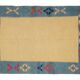 Large Yellow Kilim Rug, Gold Geometric Tribal Wool Carpet 300 x 202 cm
