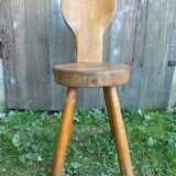 Old brutalist chair deco mountain solid wood vintage