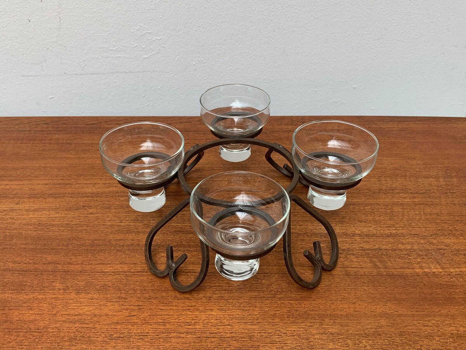 Danish chandelier in metal and glass, 1960s