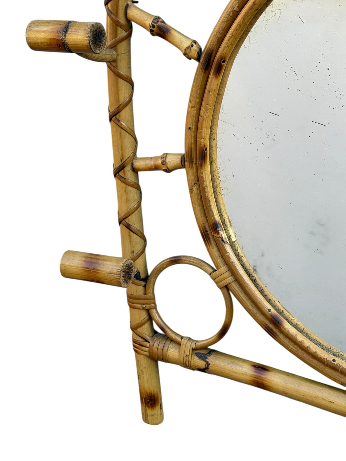 1960s French Roitn Coat Rack Mirror