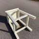 White square wooden stool