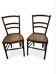 2 chaises d'appoint Napoléon III en noyer et cannage parfait –
