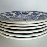 6 dessert plates with English décor
