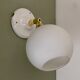 Vintage white opaline globe wall lamp