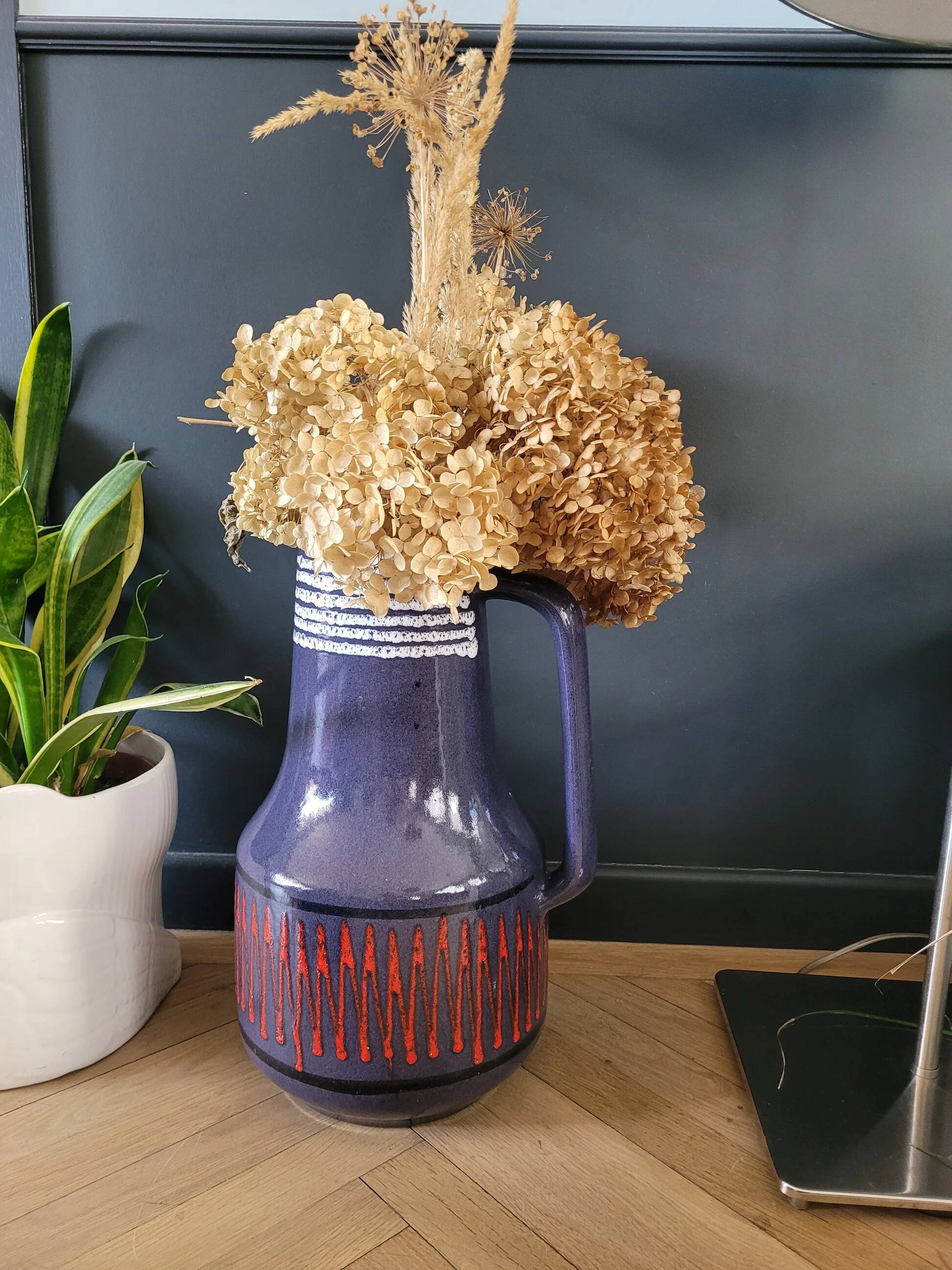Mauve vase from West Germany.