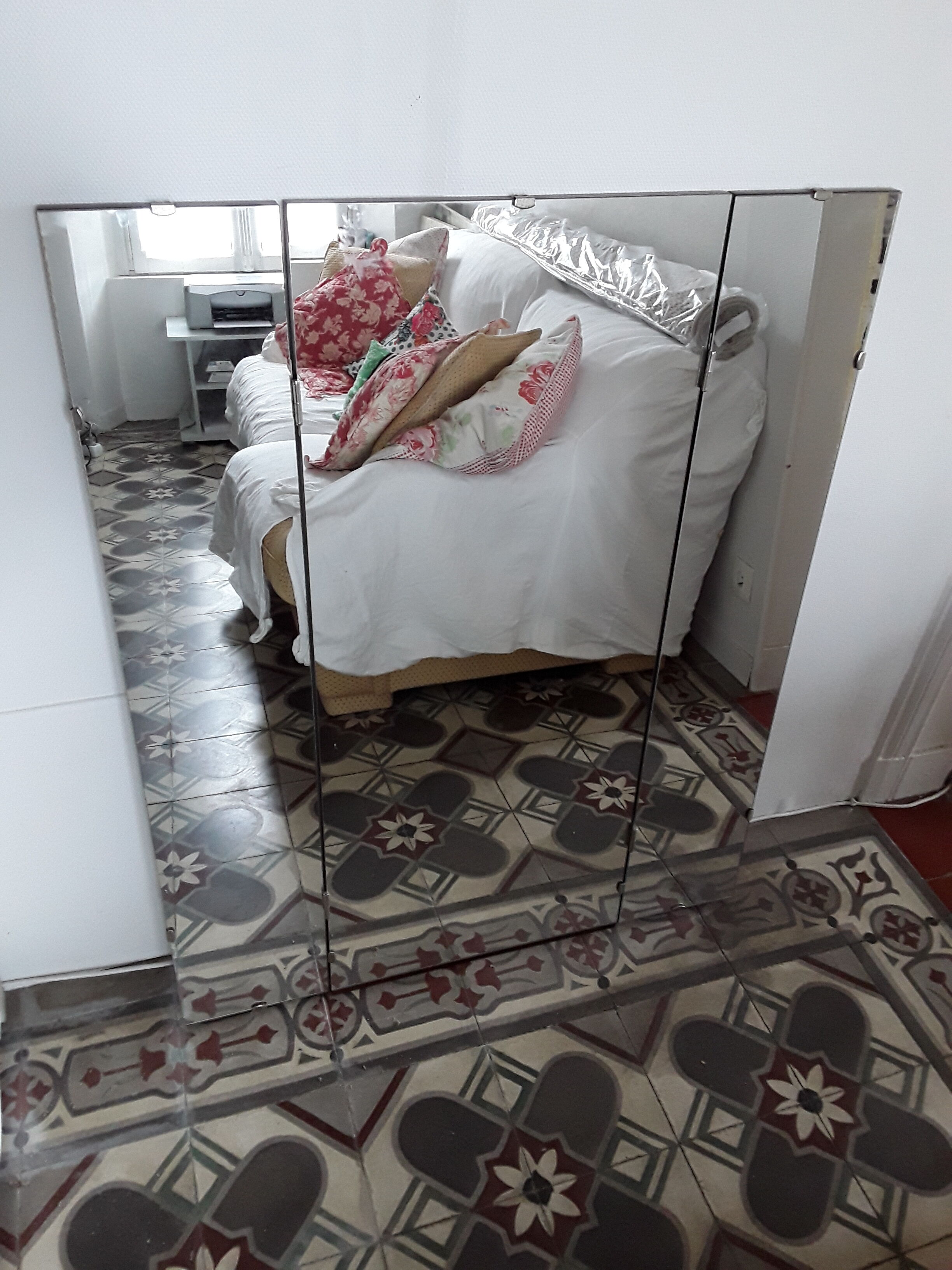 Giant vintage triptych 60/70s