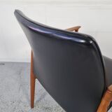 Teak and Skai office chair from Grete Jalk for Glostrup, 60s