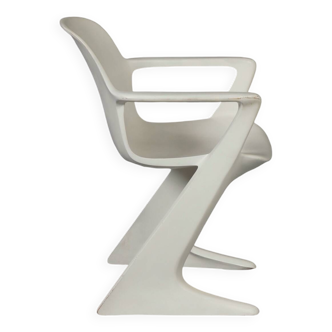 Chaise Kangourou Blanche par Ernst Moeckl pour Horn, années 1960 | Avec Accoudoirs