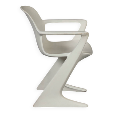 White Kangaroo Chair by Ernst Moeckl for Horn, 1960s | With Armrests