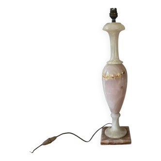 Pink and white onyx lamp 48cm