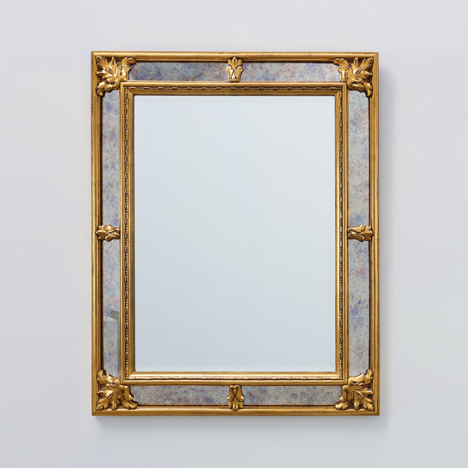 Miroir doré de style baroque par Deknudt, Belgique 20e siècle