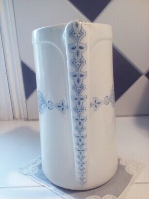 Vintage pitcher French earthenware Luneville