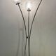 Lampadaire métal socle fonte 3 globes année 80