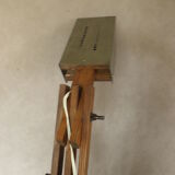 Lampe de table en bois grue rétro vintage
