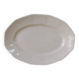 Oval dish Digoin Sarreguemines powder pink