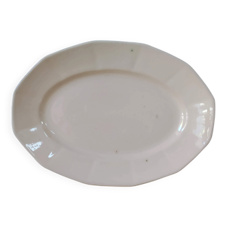 Oval dish Digoin Sarreguemines powder pink