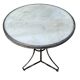 Parisian pedestal table in wrought iron and marble top, France 1900