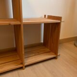 Vintage Mountain Pine Staircase Bookcase Circa 1980