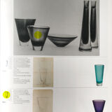 Paolo venini italian midcentury glass vase “incisi” serie, 1956