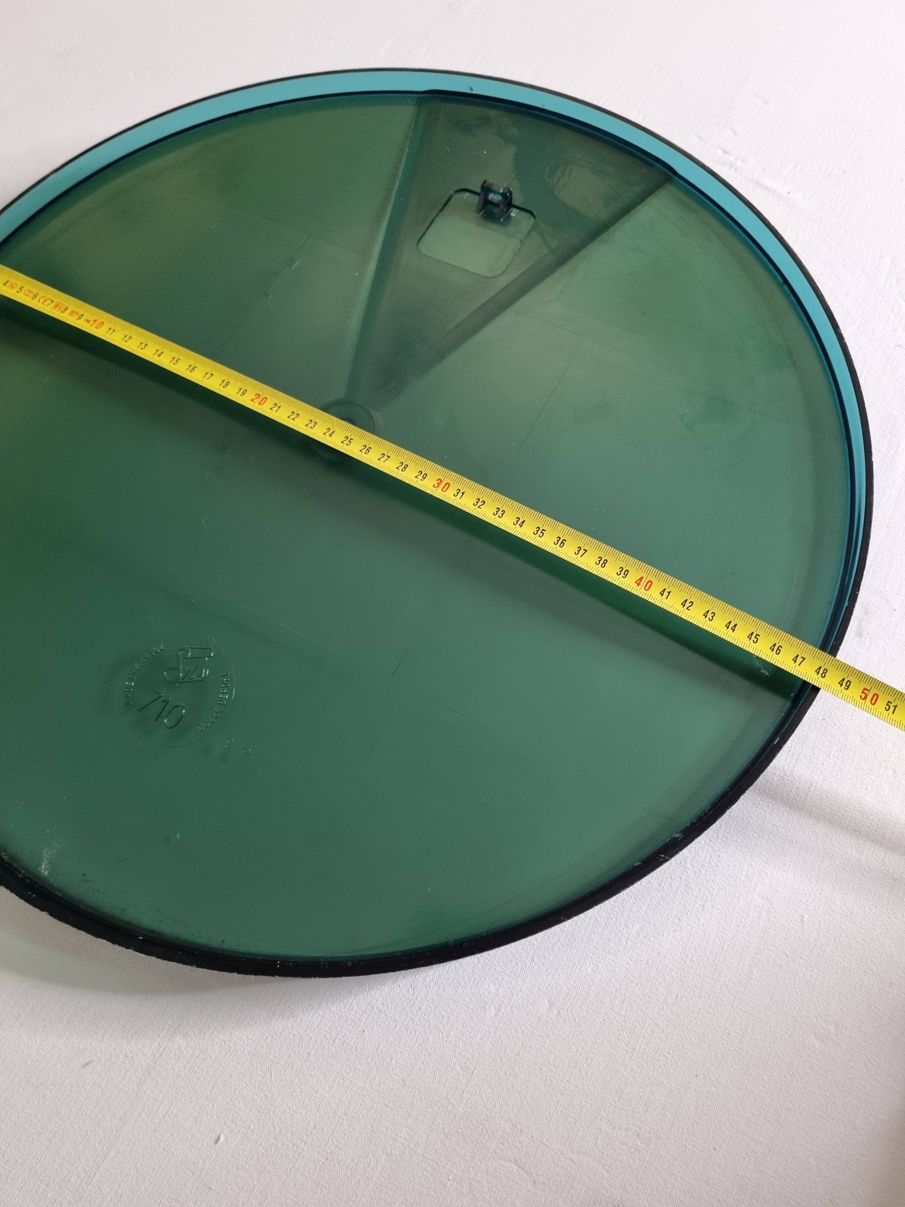 Syla 710 Blue Round Cap Mirror, 1970s, 47 cm