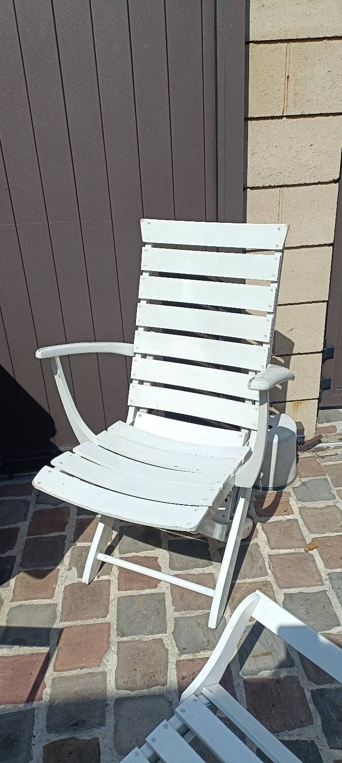 Vintage "triconfort" garden pool lounge