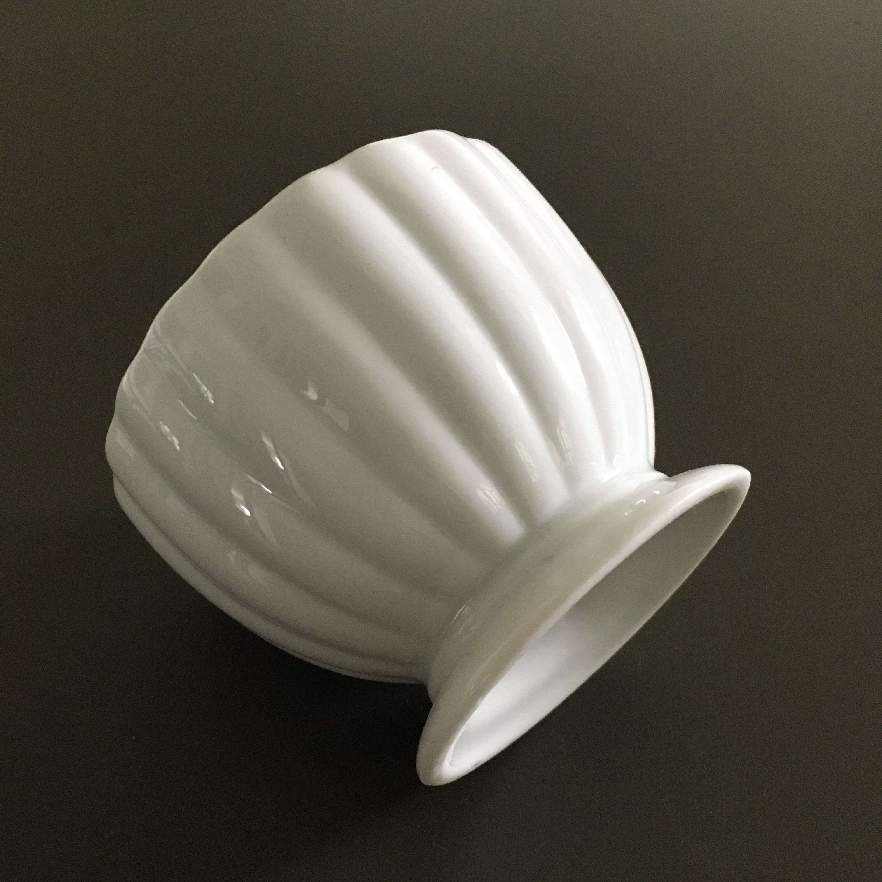 Scalloped porcelain bowl