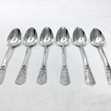 Léontine Compère - Set of 6 silver spoons Art Nouvea