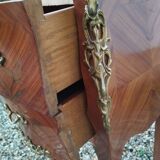 Pair of Louis XV style bedside tables with marble top