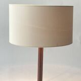 Lampe en cuir piqué sellier 1950 vintage