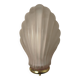 Art Deco wall light in frosted pink glass shell design.
