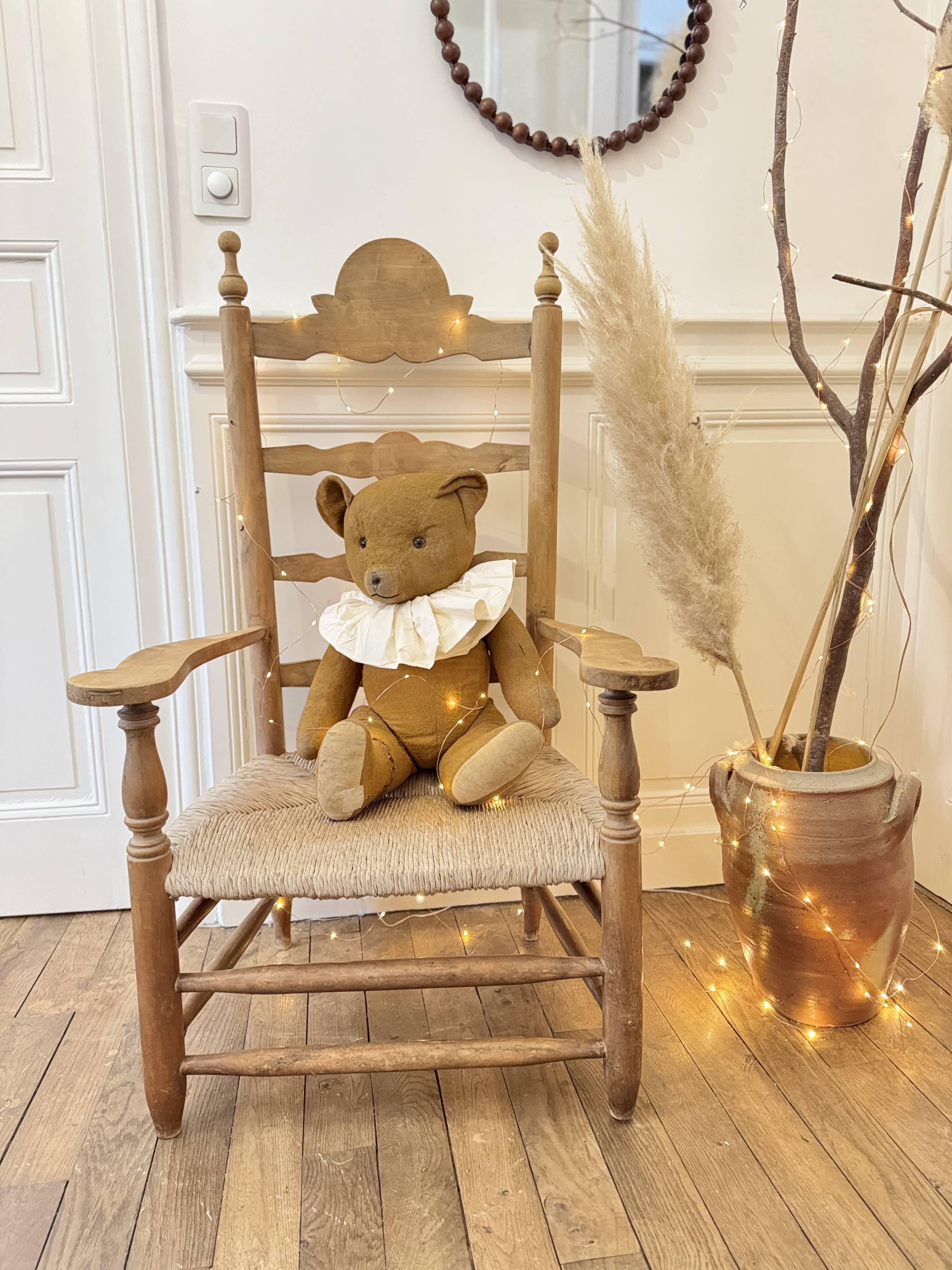 Armchair by the fireplace