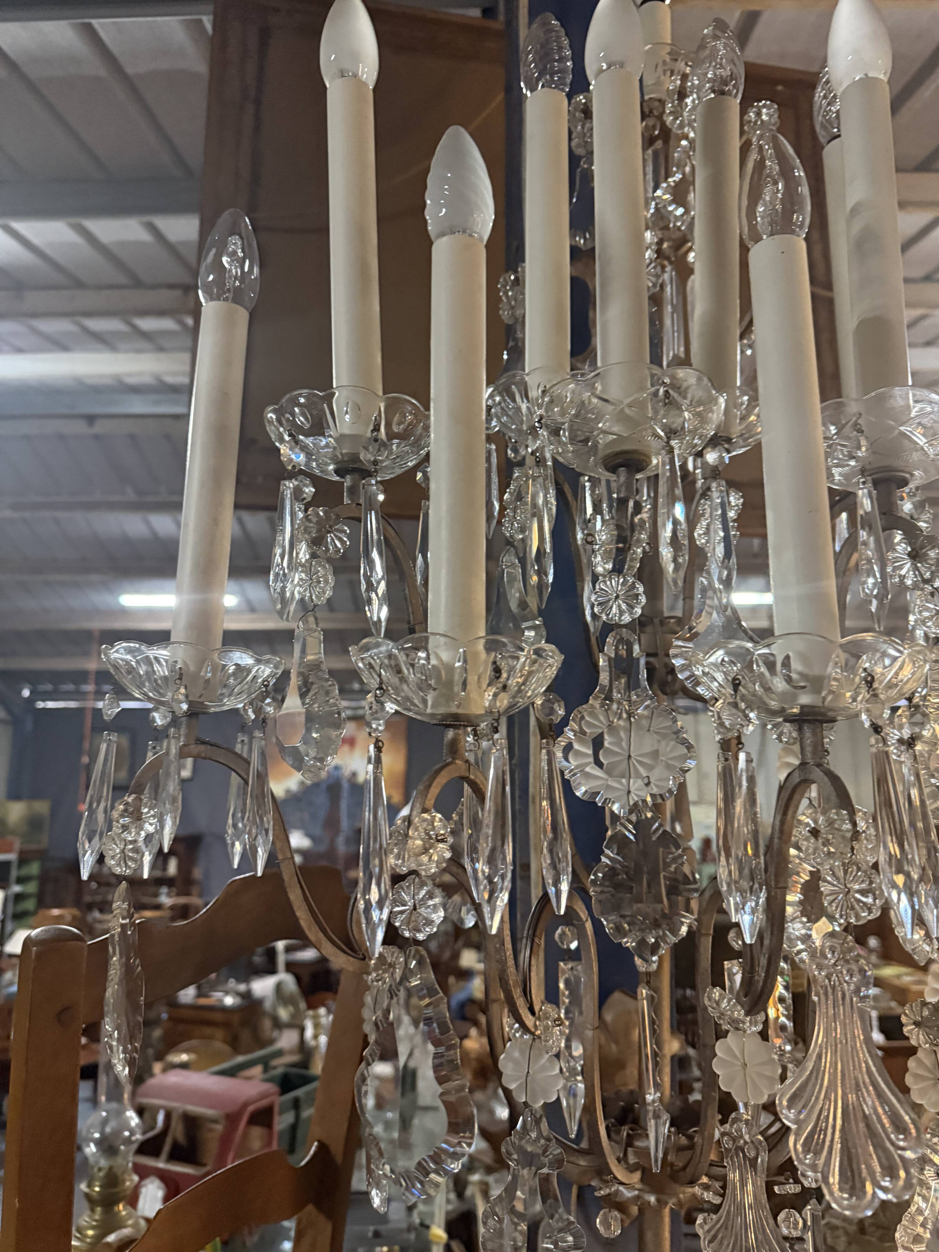 Bronze-colored wall light with 12 lights