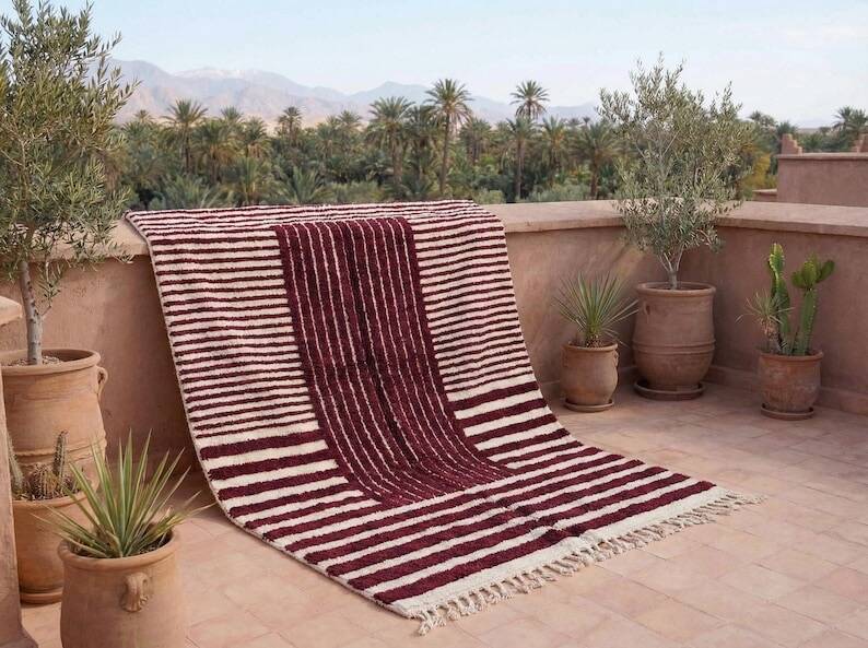 Authentic traditional handwoven pure wool rug