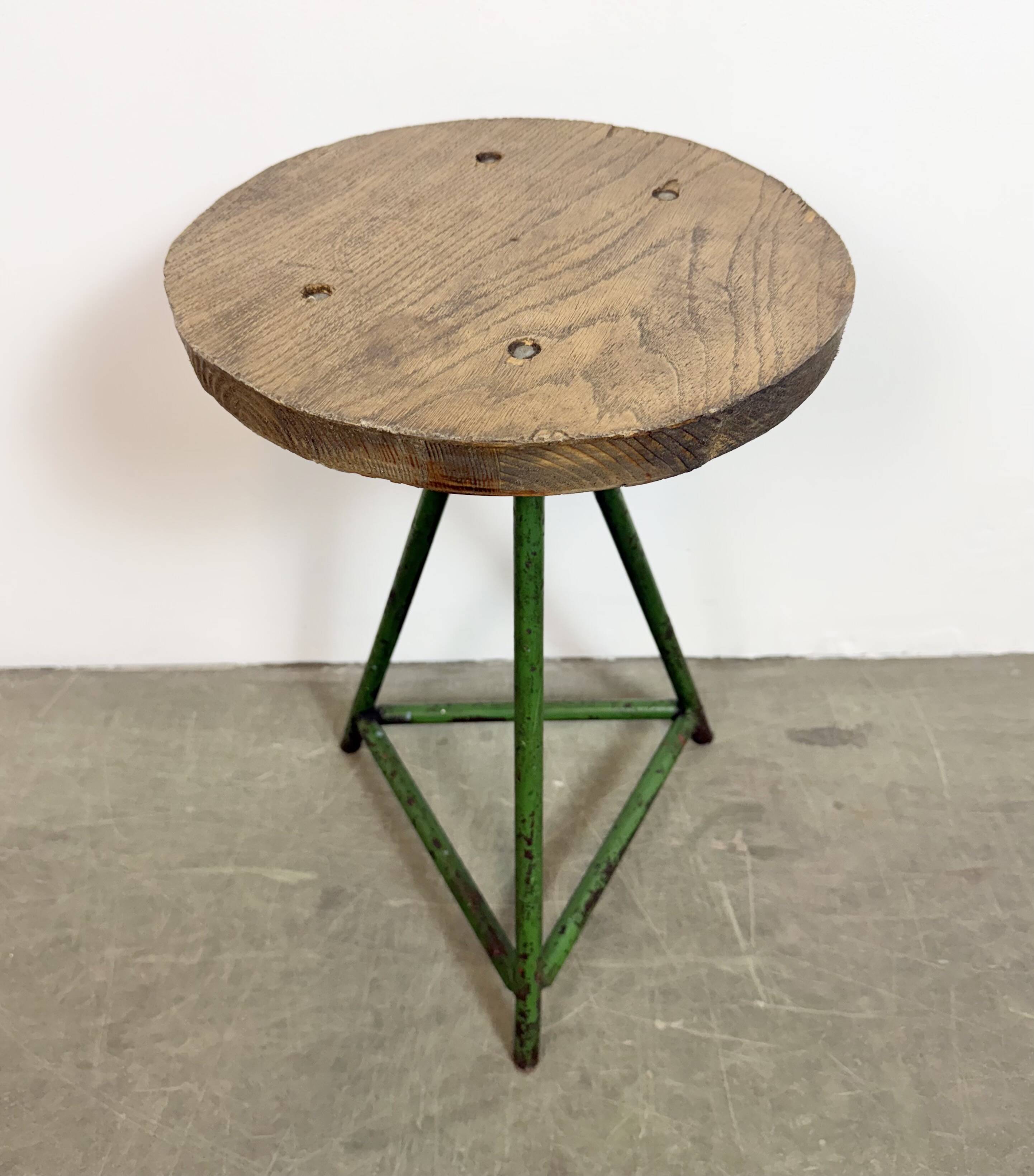 Green Industrial Workshop Stool, 1960s