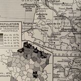 Old map of France (former provinces) from 1928
