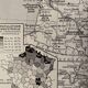 Old map of France (former provinces) from 1928