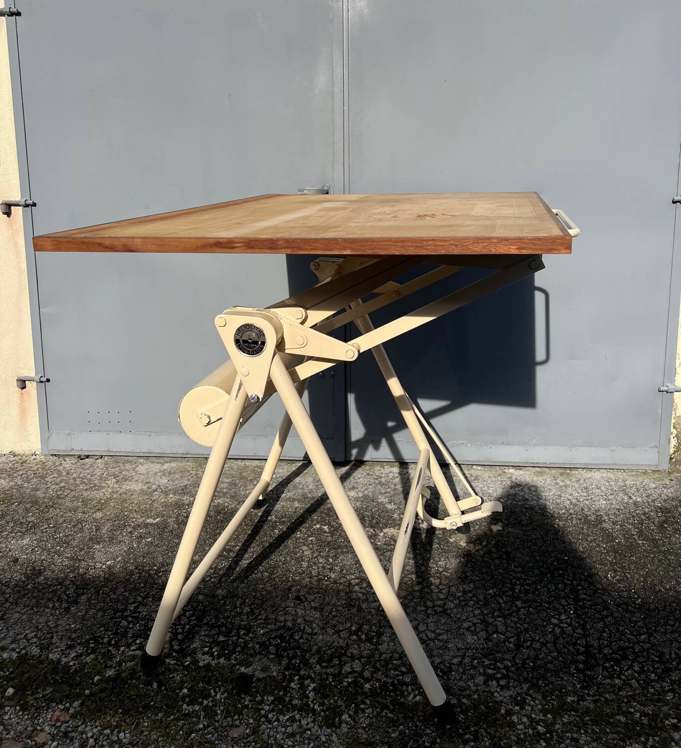 Table à dessin industrielle vintage Heliolithe