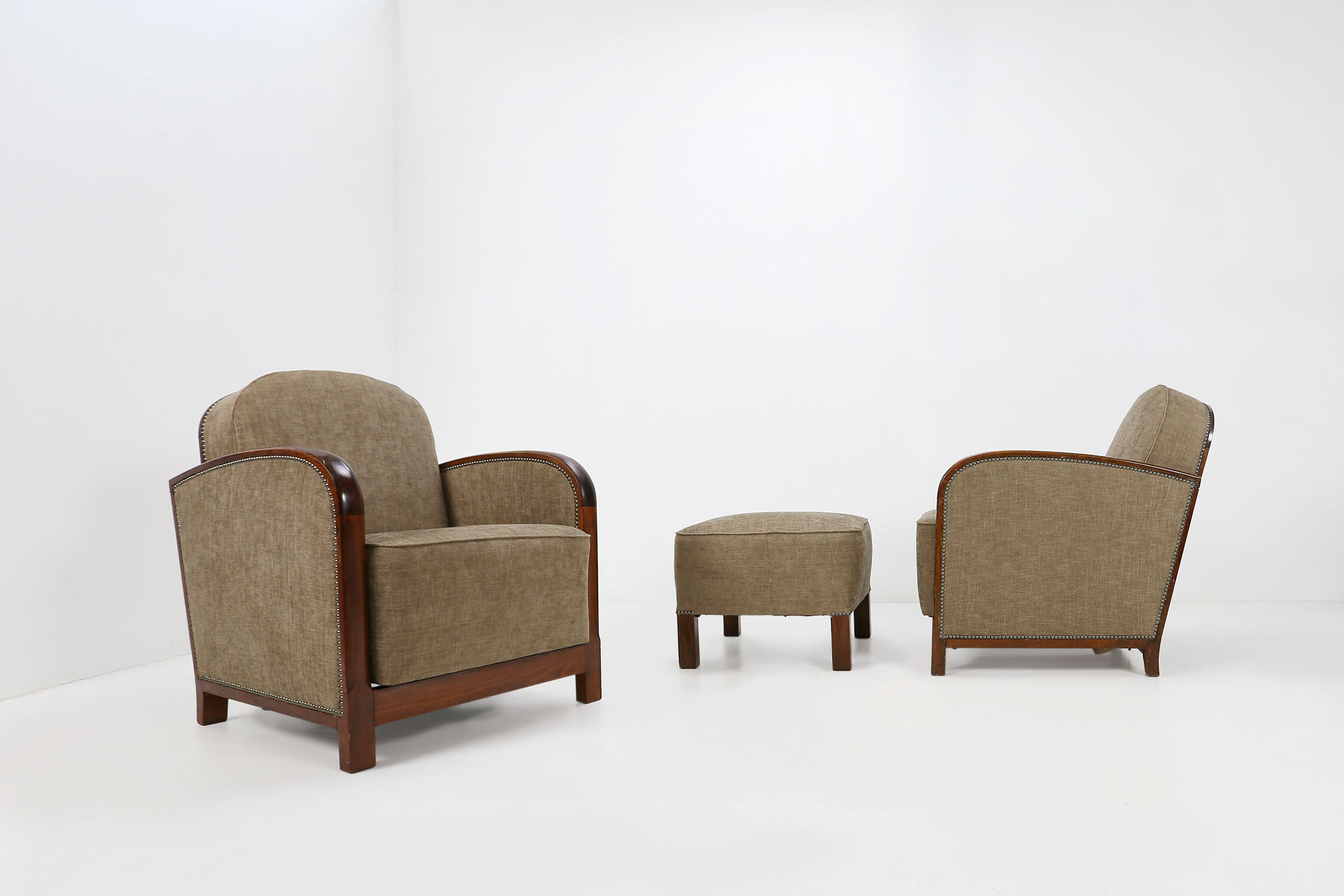 Set of two art deco armchairs