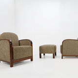 Set of two art deco armchairs