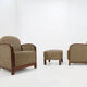 Set of two art deco armchairs